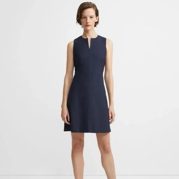 Theory Blue Ocean Miyani Dress - Picture 1 of 13